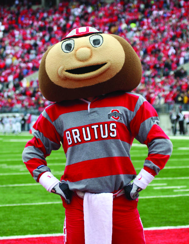 Ohio State University Brutus Buckeye Mascot