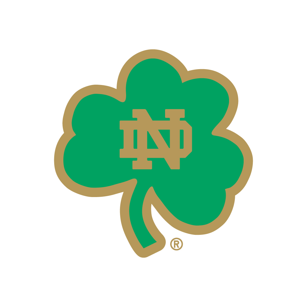 University of Notre Dame Block Shamrock Logo