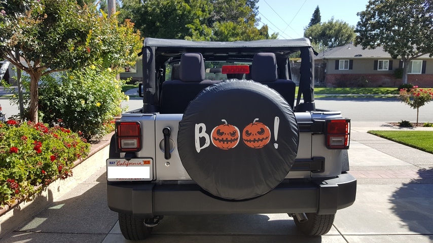 Halloween Pumpkin Tire Cover