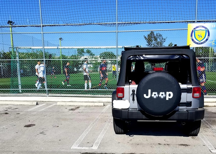 Jeep Soccer Balls Tire Cover